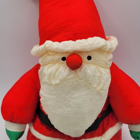 Vintage Department 56 Santa Clause Nylon Plush Stuffed Animal Christmas Decor - Picture 3 of 9
